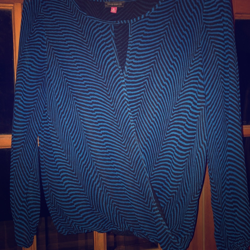 Blue/Black Blouse
